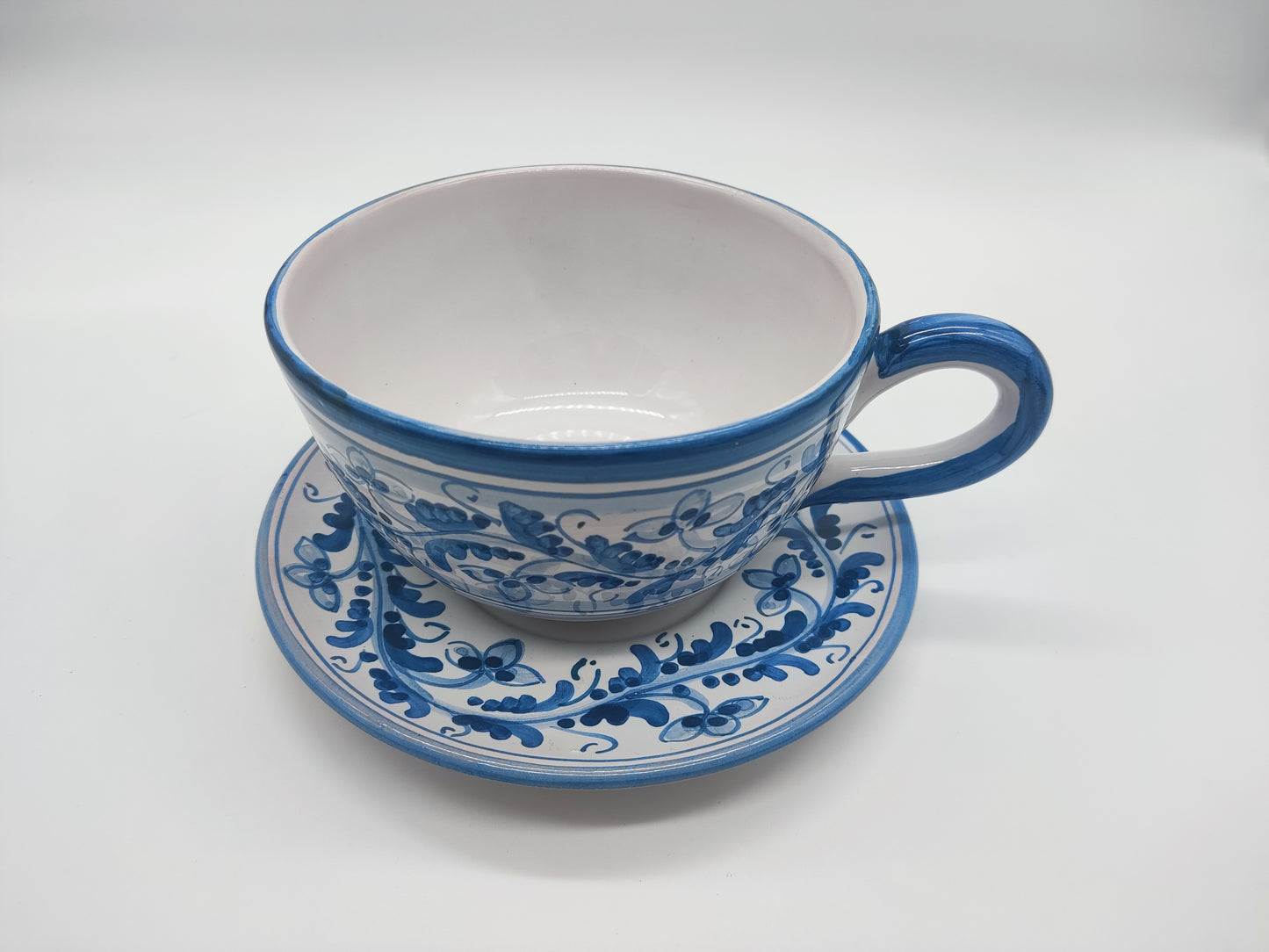 Tazza da latte colazione stile 600 blu