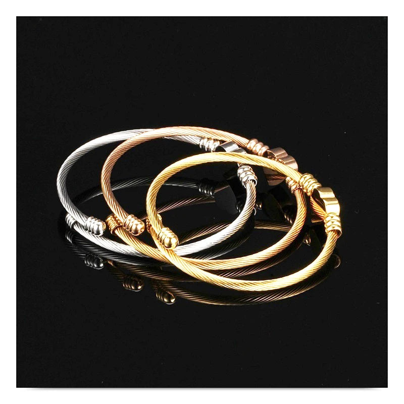 Bracciale in Treccia di Acciaio inossidabile con cuore